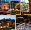outdoor chandelier for backyard bistro porch garden.