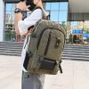 2023 New Outdoor Travel Camping Bag Computer Bag Mountaineering Bag Large Capacity Backpack for Men Canvas High School Backpacks - dark khaki