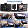 Dual Dash Cam 3in Screen Vehicle Driving Recorder