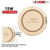 5 Core Wireless Charging Pad 15W Qi-Certified Max Fast Wire Less Phone Charger Glass Top Slim USB-C - CDKW04 W - 15W Plastic Body (White)