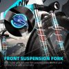 Auloor 20H1F 750W Foldable Electric Bike for Adults with 20'x4'Fat Tire; E Bikes MTB with LG 48V 12.8Ah Battery Shimano 7-Speed Ebike - Blue&White