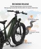 AOSTIRMOTOR new pattern 26" 1000W Electric Bike Fat Tire 52V30AH Removable Lithium Battery for Adults - as Pic