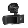 R300 1080P HD Car DVR Camera Dual Lens GPS Camera Dash Cam Rear View Video Recorder DashCam Car DVRs built in 32GB - black
