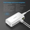 8 Port USB Charger 8A 40W Desktop Charging Station Hub with Quick Charge 3.0 USB Port & LCD Display Compatible to Different Devices  - EU Plug