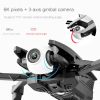 Drone S137 GPS 5G WiFi Professional 4K HD Dual Camera Aerial Photography Quadcopter-1 Battery - 4K HD - Black/1 Battery
