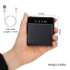 10000mAh Portable Power Bank Mini External Battery Pack Charger w/ Dual USB Ports - Black