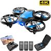V8 New Mini Drone 4K 1080P HD Camera WiFi Fpv Air Pressure Height Maintain Foldable Quadcopter RC Dron Toy Gift - 4K HD camera 1B6