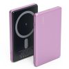 2 In 1 5000mAh MagSafe Wireless Power Bank PD20W Magnetic Fast Charger Portable Phone Charger Fit for IOS Phone 15 14 13 12 Series And More - Pink
