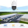 Annke 20X Optical Zoom PTZ IP Camera With Alexa 5MP Wifi IP Camera With Human Tracking Two Way Audio Video Surveillance Cameras - Camera