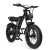 All Terrain Off Road Electric Bike Fat Tire Adult Electric Mountain Bike - black