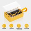20000mAh Transparent Power Bank Portable Mini Phone Charger External Battery Pack with 3 Inbuilt Cables 4 Light Modes Digital Display Handle - Yellow