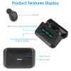5.1 TWS Wireless Earbuds Headphone in-Ear Earphone Headset with Charging Case - Black