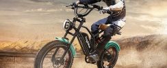 EUY S4 1000W 48V 25AH electric bike 20 inch fat tire bicycle beach cruise e-bike all terrain off-road ebike for Adults - Black