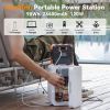 Power Station Portable Solar Generator AC 220V 120W Output 98Wh Emergency Lighting Backup Powerbank For Home Camping Power Suppl - 230V EU socket