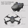E88 RC Drone WIFI FPV With HD Dual Camera RC Foldable Mini Quadcopter Helicopter Height Hold Dron Gift Toys With 3 Battery - NO Camera-Black