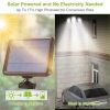 Solar Lights Outdoor 188 LEDs 1600lm Solar Security Lights Motion Sensor Lights 270Â°Lighting Angle Waterproof - Black