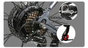 Electric Bicycle 36V 350W 10AH 7S speed 80KM 150KG +APP disc brake front and rear lights 700C*45C KENDA spoked wheel E Bike - Red