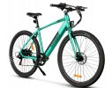 Electric Bicycle 36V 350W 10AH 7S speed 80KM 150KG +APP disc brake front and rear lights 700C*45C KENDA spoked wheel E Bike - Green