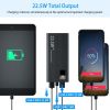 10000Mah Power Bank Portable Charger  Super Fast Charging Fit for iPhone Samsung - Black