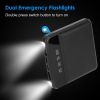 10000mAh Portable Power Bank Mini External Battery Pack Charger w/ Dual USB Ports - Black