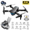 New KY910 Mini Drone 4K Professional HD Dual Camera 2.4G Wifi FPV Foldable RC Quadcopter Aerial Photography Aircraft - Black 4K Bag