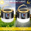 LED Solar Camping Light USB Rechargeable Bulb Outdoor Tent Lamp Portable Lantern Night Emergency Bulb Flashlight BBQ Hiking Tool -  Best 280w A