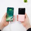20000mAh Portable Charger Power Bank External Battery Pack with Digital Display Dual USB Charge Ports - Pink