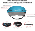 PSBJL-238. Function lighting;  Bluetooth language electric motorcycle / bicycle / roller roller helmet. - 58-61