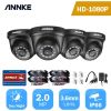 ANNKE 4Pcs 2MP 1080P HD Security Surveillance System Camera IR-Cut Night Vision Audio Recording Waterproof Housing Camera Kit - 4pcs camera kit