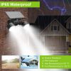 Solar Wall Light Outdoor PIR Motion Sensor Dusk To Dawn Solar Lamps - Black