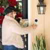 WiFi Security Doorbell Camera with Volume Adjustable Wireless Chime 1080P Camera Night Vision 2-Way Audio Free Cloud Storage - White
