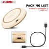 5 Core Wireless Charging Pad 15W Qi-Certified Max Fast Wire Less Phone Charger Glass Top Slim USB-C - CDKW04 W - 15W Plastic Body (White)