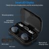 5.1 TWS Wireless Earbuds Touch Control Headphone in-Ear Earphone Headset with Charging Case IPX7 Waterproof Power Bank - Black