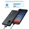 10000Mah Power Bank Portable Charger  Super Fast Charging Fit for iPhone Samsung - Black