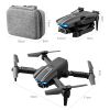 S65 Drone No Camera WiFi Collapsible RC Quadcopter Helicopter Toy-Black-1 Battery - Dual Camera 4K - Orange/3 Batteries