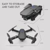 E88 Drone 1080P HD Camera WiFi Collapsible RC Quadcopter Helicopter Toy-Black-1 Battery - 1080P - Black/1 Battery