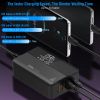 65W Fast Wall Charger 4 Port USB Charging Station PD3.0 QC3.0 Adapter Fit for iPhone 14 13 12 11 Samsung S22 S21 Switch MacBook iPad - Black