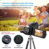 HD 1080P Digital Video Camcorder 2.7in 16X Zoom DV Camera 270Â° Rotation Rechargeable Kid Camera w/Fill Light Selfie - Red