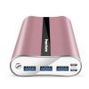 Portable Charger PowerMaster 20000mAh Power Bank Total 5.8A Output 3-USB Ports External Battery Pack - Rose Gold