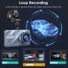 720P Dual Dash Cam Car Camera Recorder Looping Recording Car DVR Driving Vehicle Recorder with Motion Detection Light - Blue