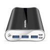 Portable Charger PowerMaster 20000mAh Power Bank Total 5.8A Output 3-USB Ports External Battery Pack - Black