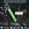 Sivrock Ebike Electric Bike 26'' Fat Tire 1000W Motor 48V 15Ah Large Battery Mountain E-Bike Shimano 7-Speed Bicycle - Black