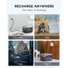 Portable Power Station RIVER 2, 256Wh LiFePO4 Battery/ 1 Hour Fast Charging, 2 Up to 600W AC Outlets, Solar Generator - Default