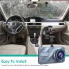 720P Dual Dash Cam Car Camera Recorder Looping Recording Car DVR Driving Vehicle Recorder with Motion Detection Light - Blue