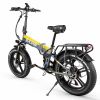 ZHENGBU HM20 Folding 20 Inch 750W Power Portable Electric Bicycle - yellow - 750w