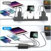 USB Fast Charger Fast Charging Station Type-C Wall Charger PD Adapter - 6Port