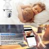 E27 WiFi Bulb Camera 1080P FHD WiFi IP Pan Tilt Security Surveillance Camera - White