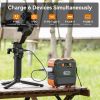 Power Station Portable Solar Generator AC 220V 120W Output 98Wh Emergency Lighting Backup Powerbank For Home Camping Power Suppl - 230V EU socket