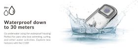 SJC100 C100 Mini Thumb Camera 1080P 30FPS H.265 12MP NTK96672 2.4GHz WiFi 30M Waterproof Action Sports DV Camera Webcam built in 32GB - white