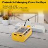 20000mAh Transparent Power Bank Portable Mini Phone Charger External Battery Pack with 3 Inbuilt Cables 4 Light Modes Digital Display Handle - Yellow
